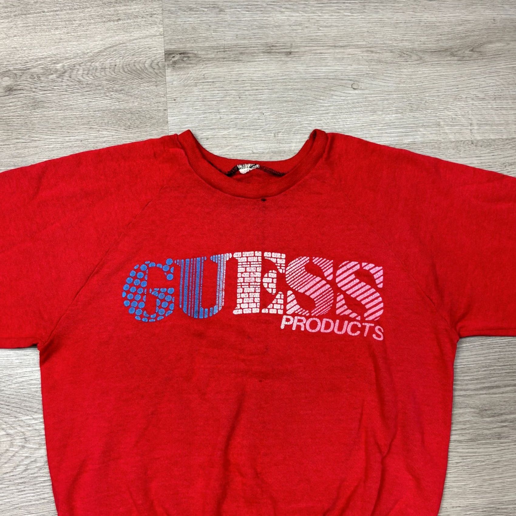 Guess VINTAGE Guess Sweatshirt Red Men's Small Raglan Crewneck 80s Size US S / EU 44-46 / 1 - 2 Thumbnail