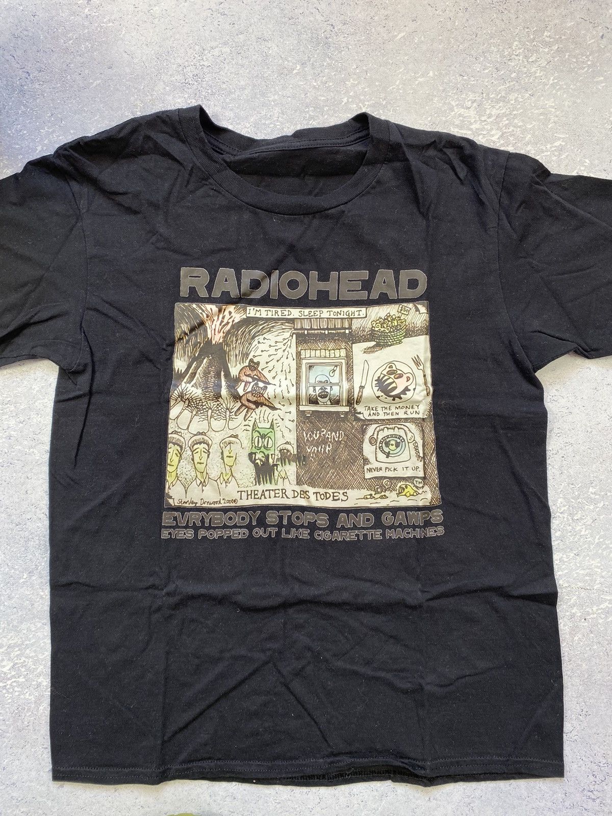 Band Tees Men’s Black T-shirt Radiohead Stanley Donwood Band Tee Size US XS / EU 42 / 0 - 3 Thumbnail