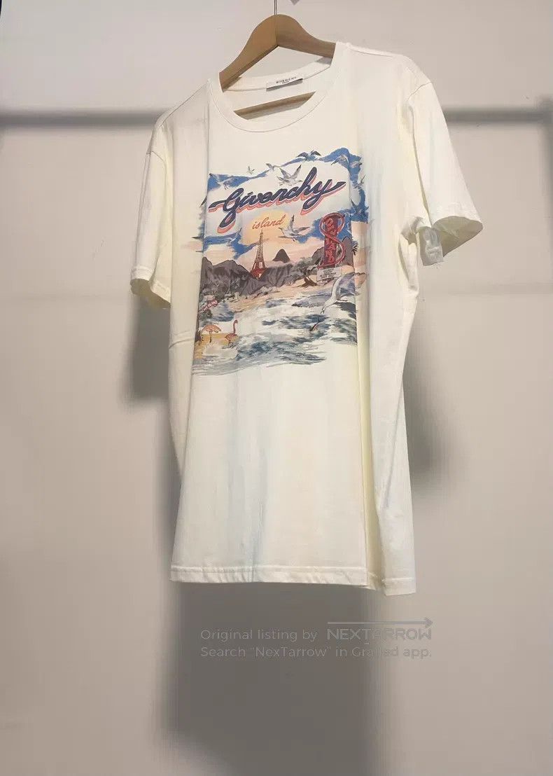 Givenchy Givenchy Island Scenery Retro Oil Painting Print Short Sle Size US M / EU 48-50 / 2 - 1 Thumbnail