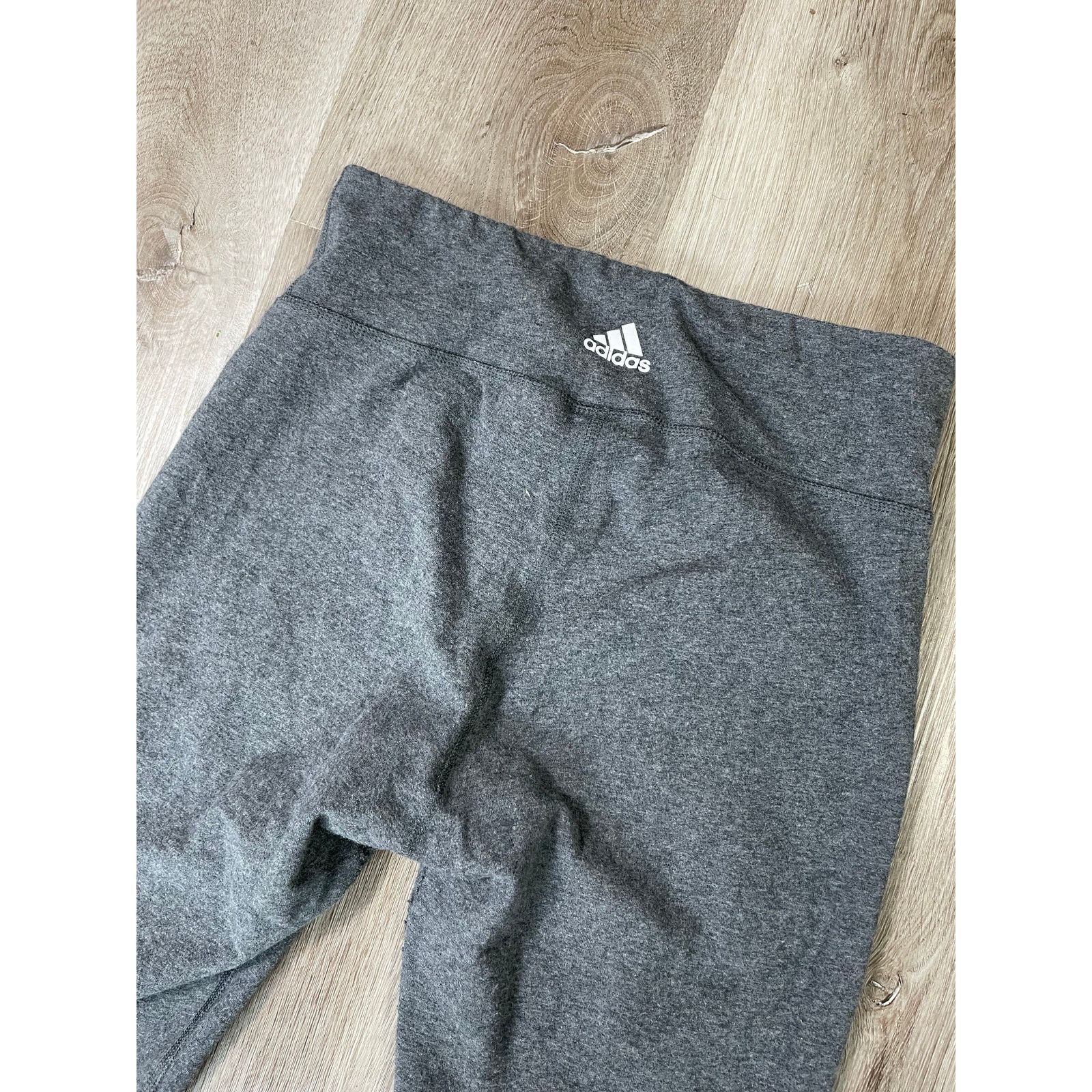 Adidas Adidas 3-Stripes Leggings Gray Cotton Blend Women's M Size 24" / US 00 / IT 34 - 8 Thumbnail