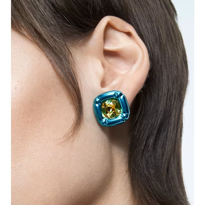 Swarovski Swarovski Dulcis stud earrings Cushion cut, Blue Size ONE SIZE - 6 Thumbnail