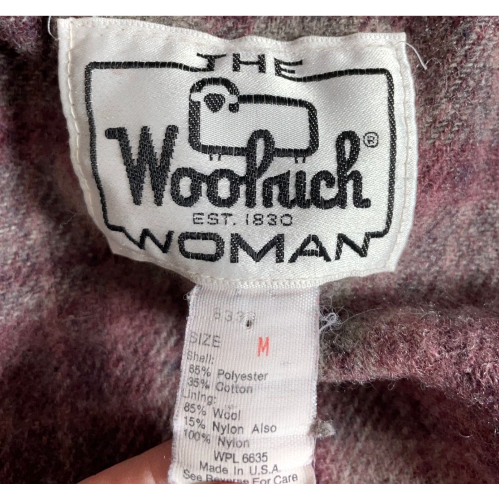 Vintage VINTAGE Woolrich Jacket Women's M Wool Lined Hooded Parka Full Zip Removable Hood Pockets 80s 90s Pink Size M / US 6-8 / IT 42-44 - 4 Thumbnail