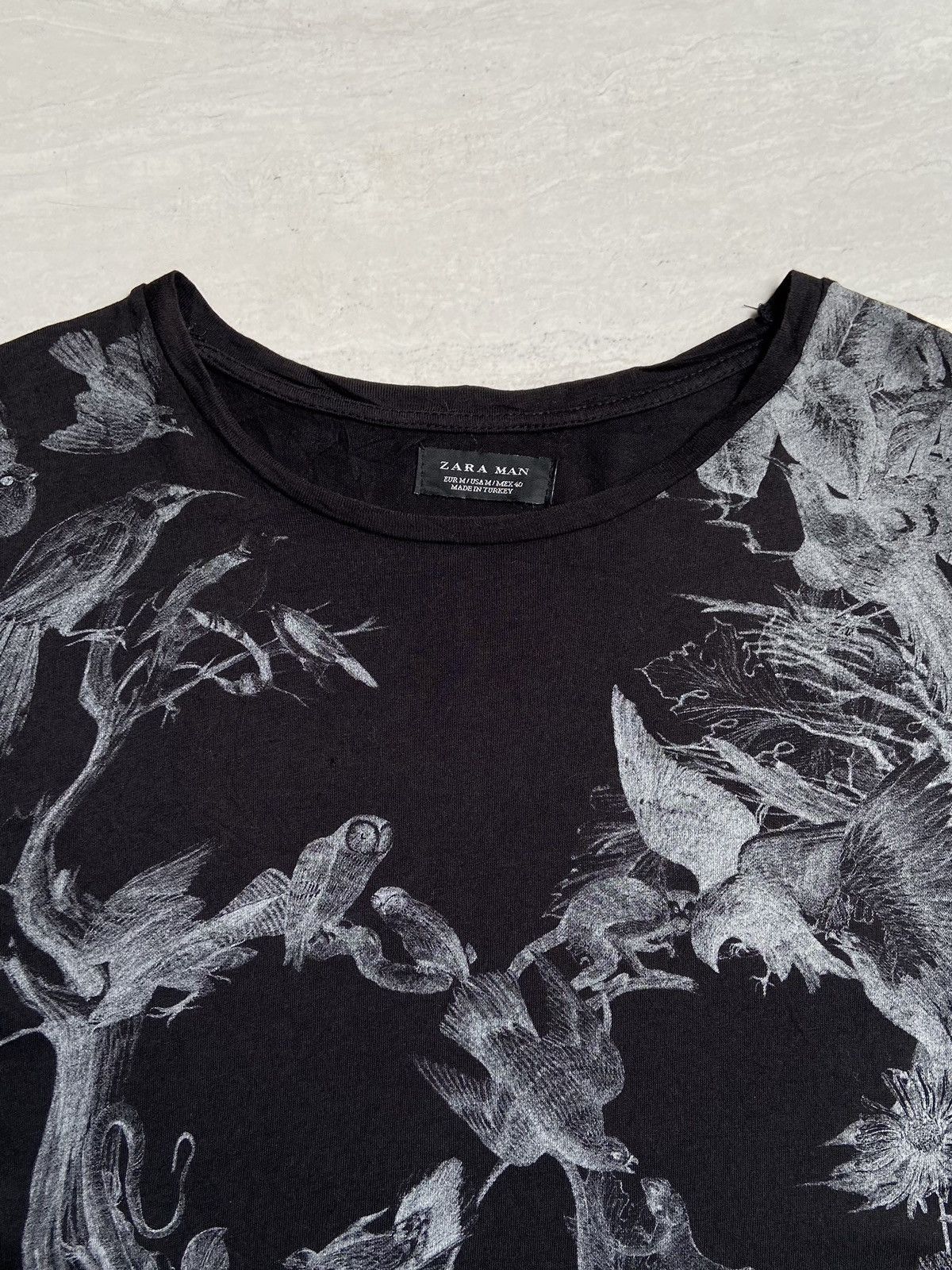 Zara ZARA MAN Black Motive T-shirt Size US S / EU 44-46 / 1 - 9 Thumbnail
