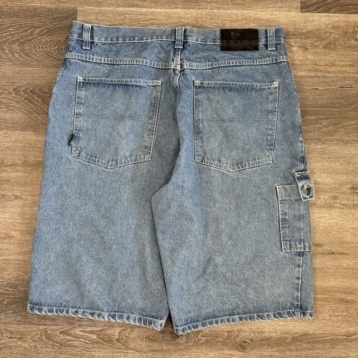 JNCO × Japanese Brand × Vintage Crazy Vintage y2k baggy wide leg unique jean shorts Size US 40 / EU 56 - 2 Thumbnail