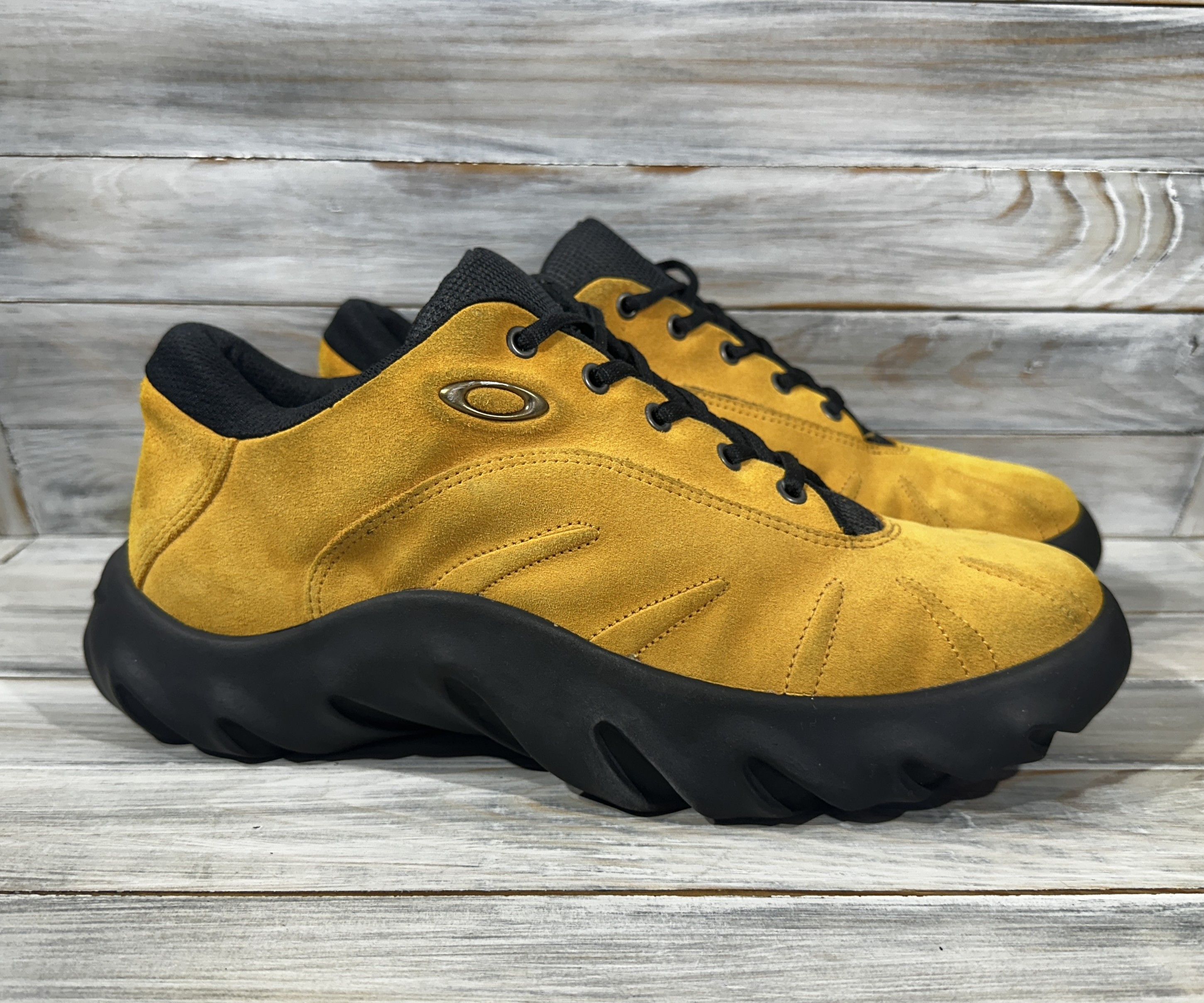 Oakley × Vintage Vintage 00’s Oakley Shoetwo Low Suede Men's Yellow Sneakers Size US 12 / EU 45 - 15 Thumbnail