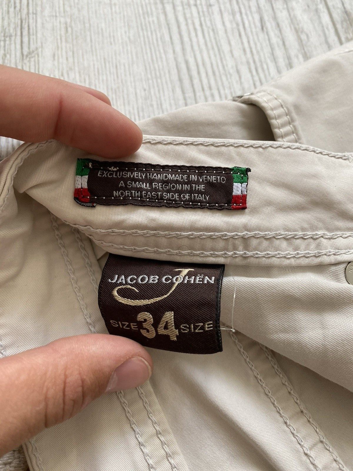 Jacob Cohen Jacob Cohen Cotton Beige Casual Chino Pants Size US 34 / EU 50 - 15 Thumbnail