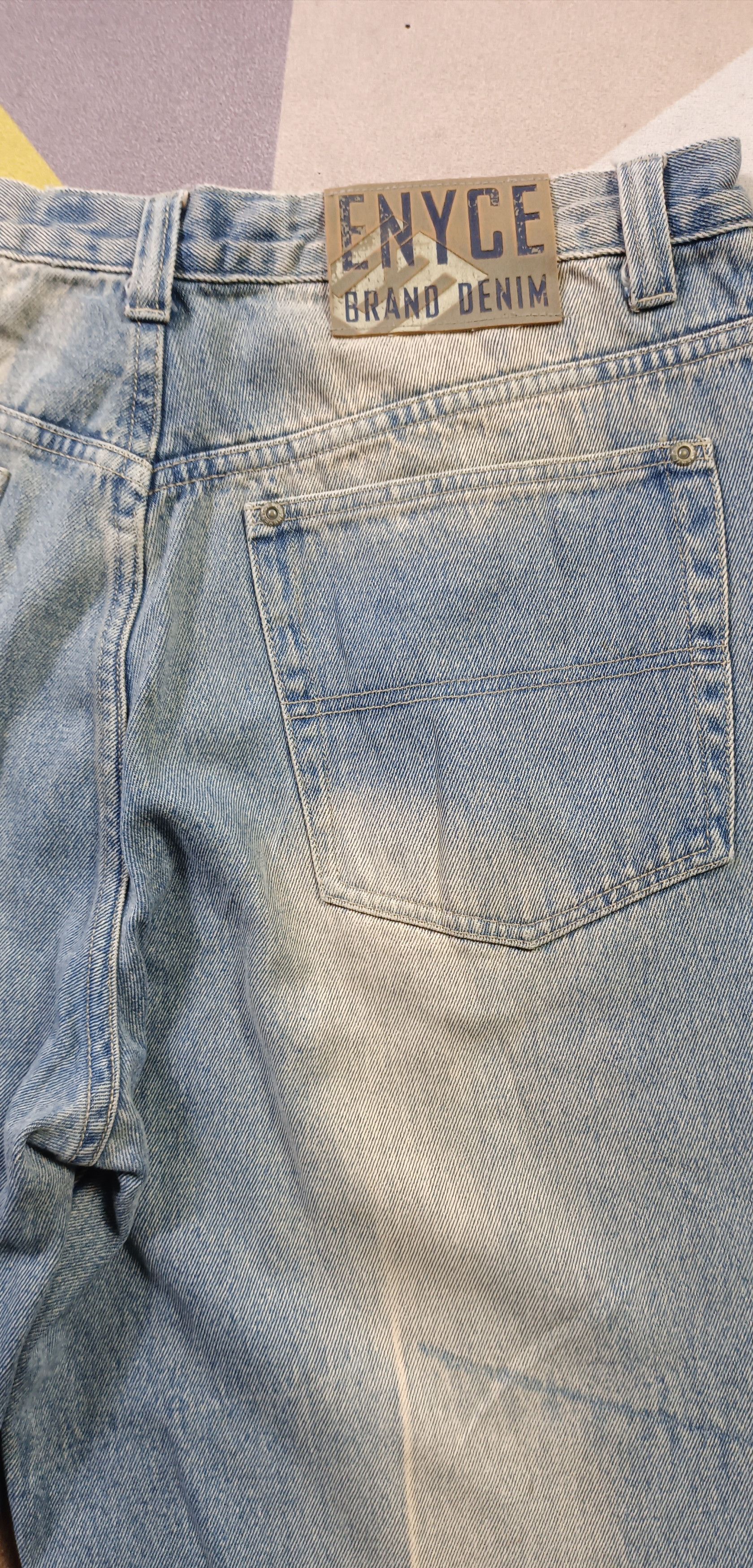 Vintage💥 ENYCE Crazy Baggy Denim Distressed jeans