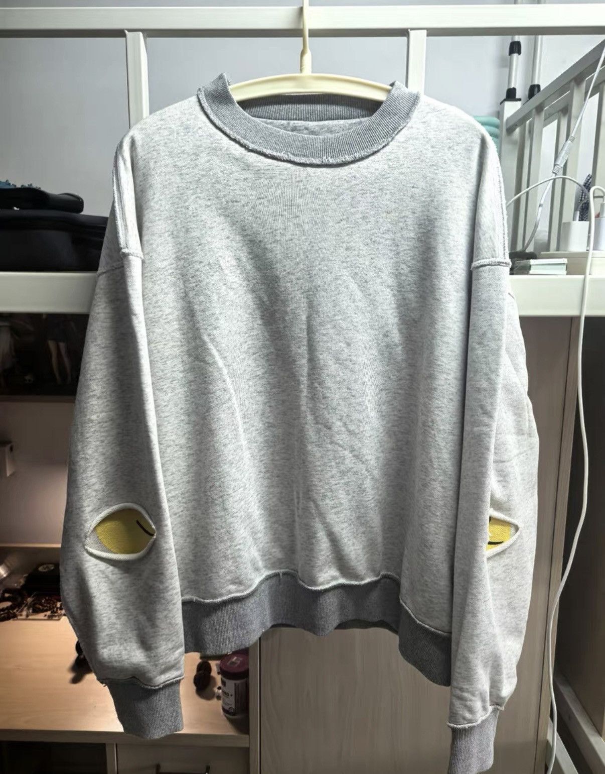 Kapital Kapital Japanese-Made Smiley Face Distressed Sleeve Hoodie Size US M / EU 48-50 / 2 - 1 Thumbnail