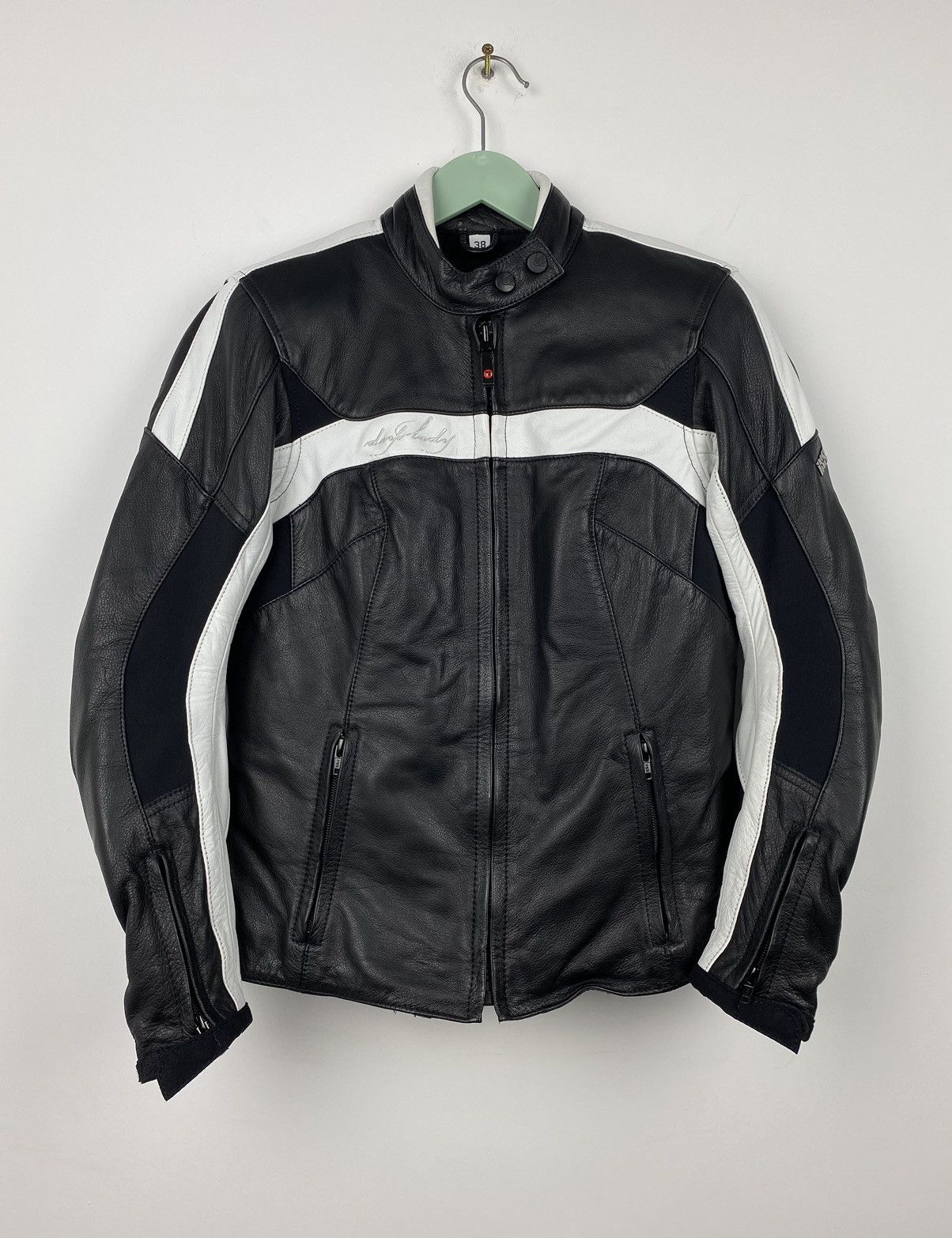 Genuine Leather ISX Leather Jacket Women Racing Moto Marlboro BMW Y2K Size M / US 6-8 / IT 42-44 - 1 Thumbnail