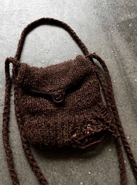 Other Number (N)ine 2003 Distressed Knit Shoulder Bag Size ONE SIZE - 7 Thumbnail