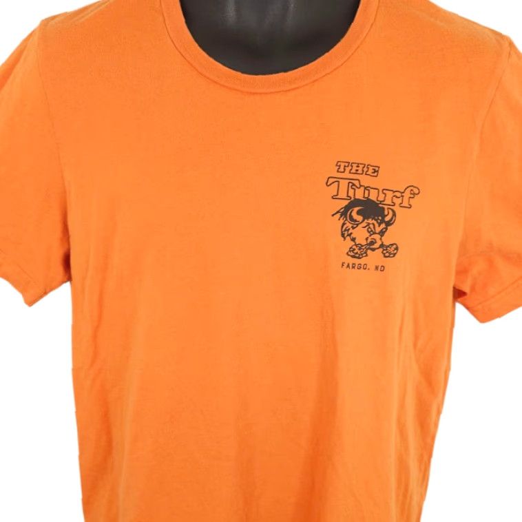 Vintage The Bison Turf T Shirt Mens Large Orange Fargo North Dakota T-Shirt Crew Neck Short Sleeve Cotton Bella + Canvas Vintage? No Size US L / EU 52-54 / 3 - 2 Thumbnail
