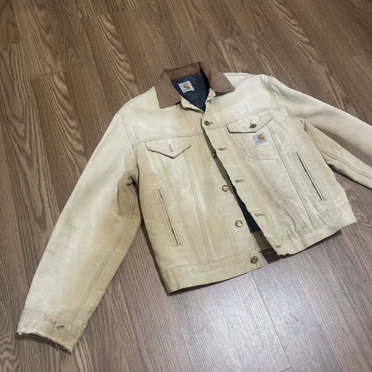 Carhartt × Vintage Vintage Carhartt Lined Trucker Jacket Size US M / EU 48-50 / 2 - 1 Thumbnail