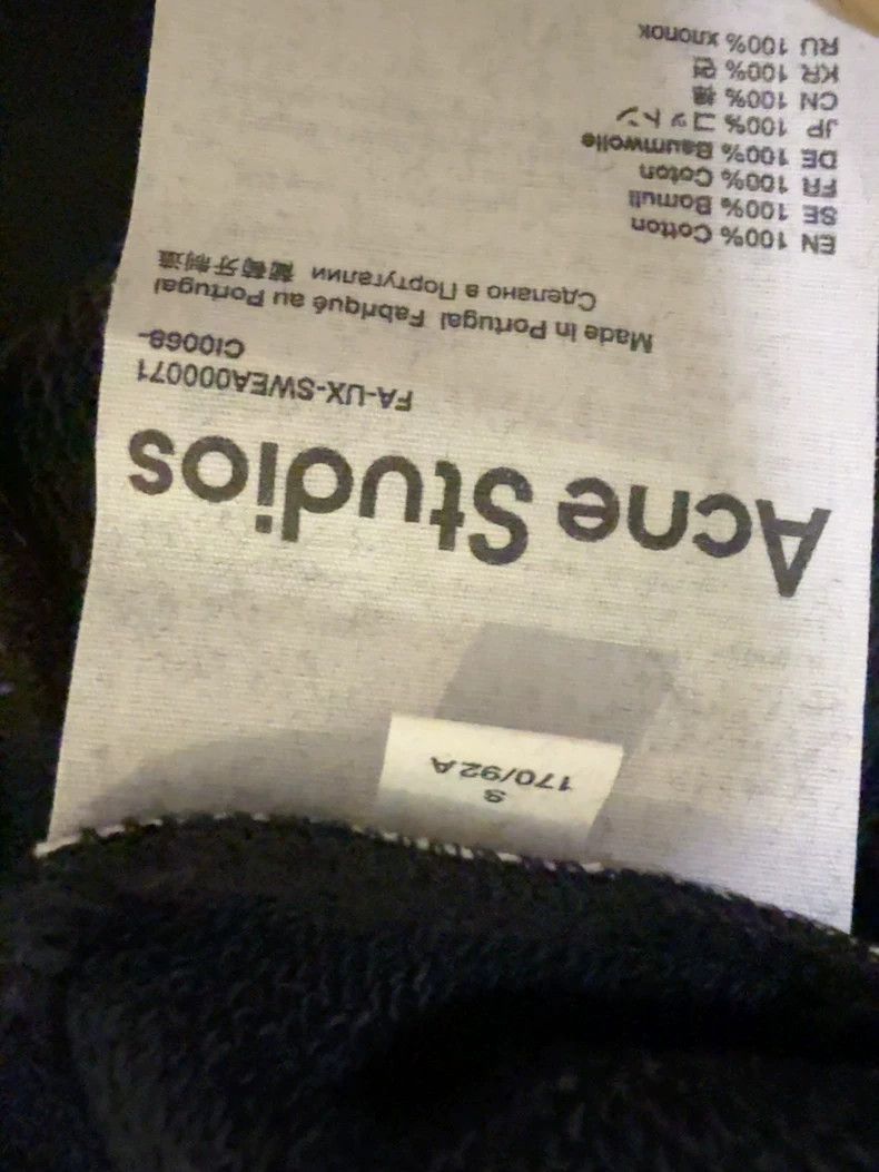 Acne Studios Acne Studios Black loose-fitting sweatshirt Size US S / EU 44-46 / 1 - 5 Thumbnail