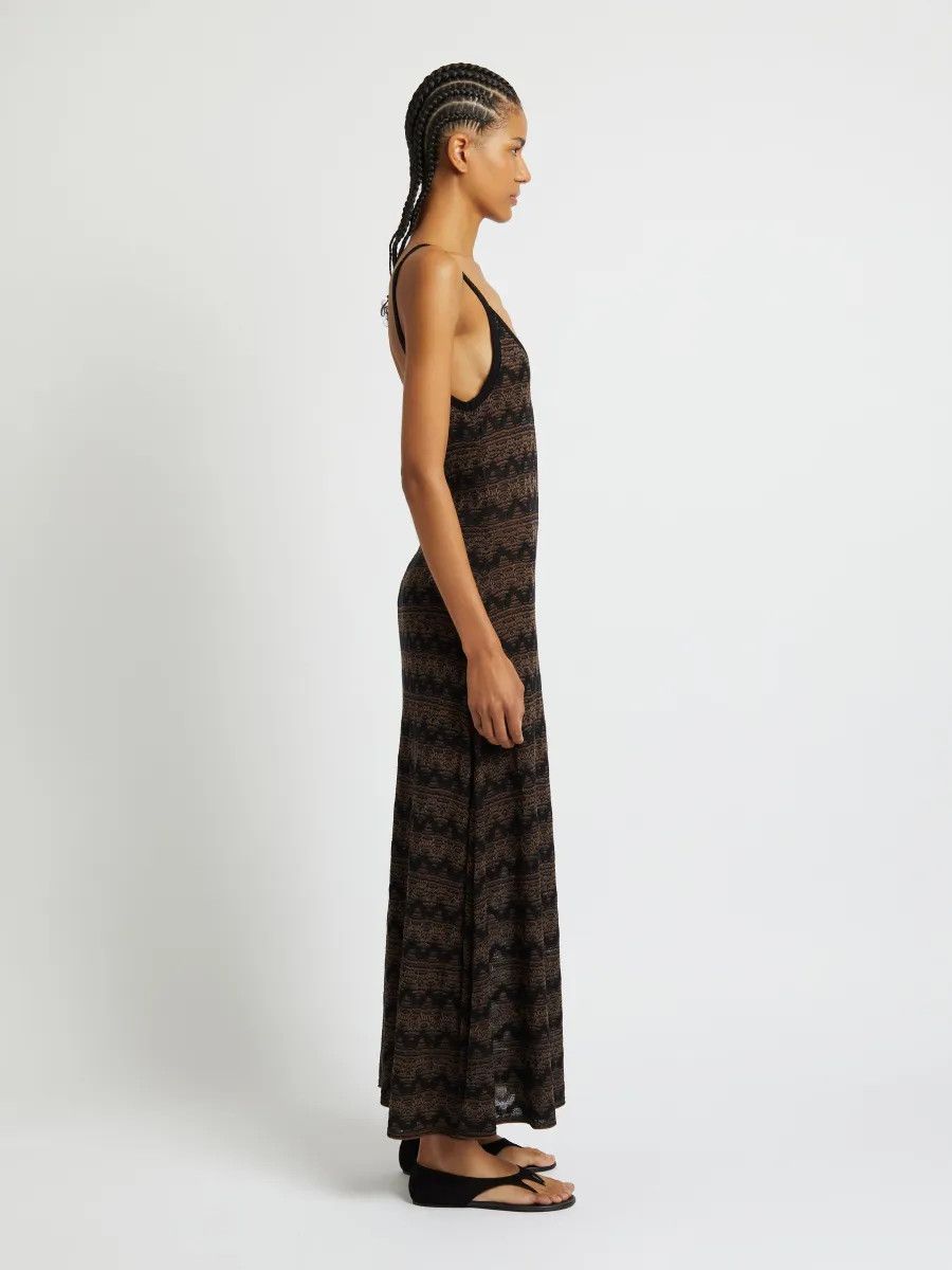 Christopher Esber o1mle1224 Palais Knit Cami Dress in Black Cocao Size L / US 10 / IT 46 - 2 Thumbnail