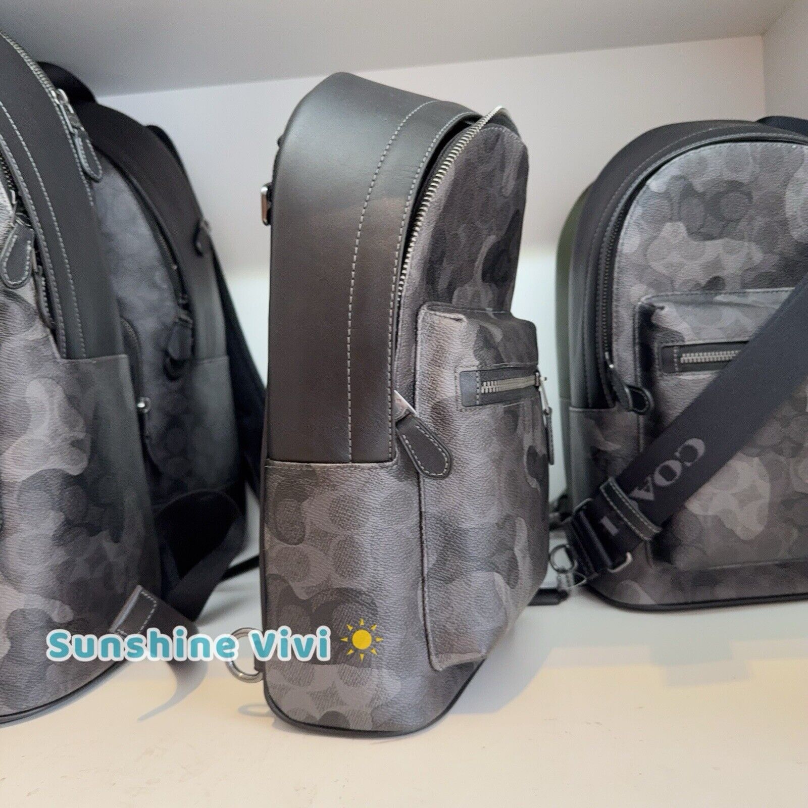 Coach NWT Coach CW312 Men’s West Pack Camo Gunmetal/Grey Multi Size ONE SIZE - 2 Thumbnail