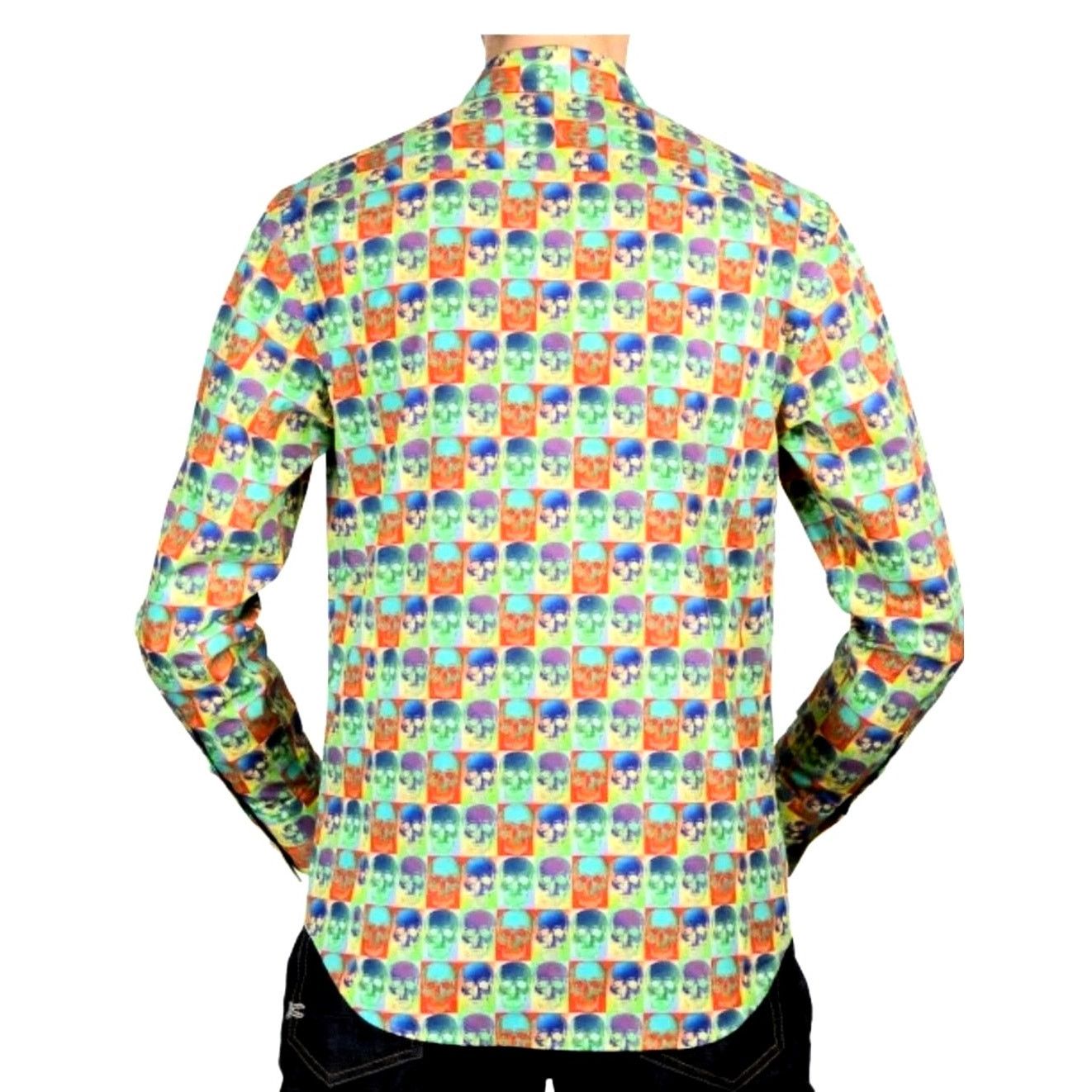 Other Coton Doux Pop Art Skull Button-Up Shirt – Size 39 / 15.5 Size US S / EU 44-46 / 1 - 5 Thumbnail