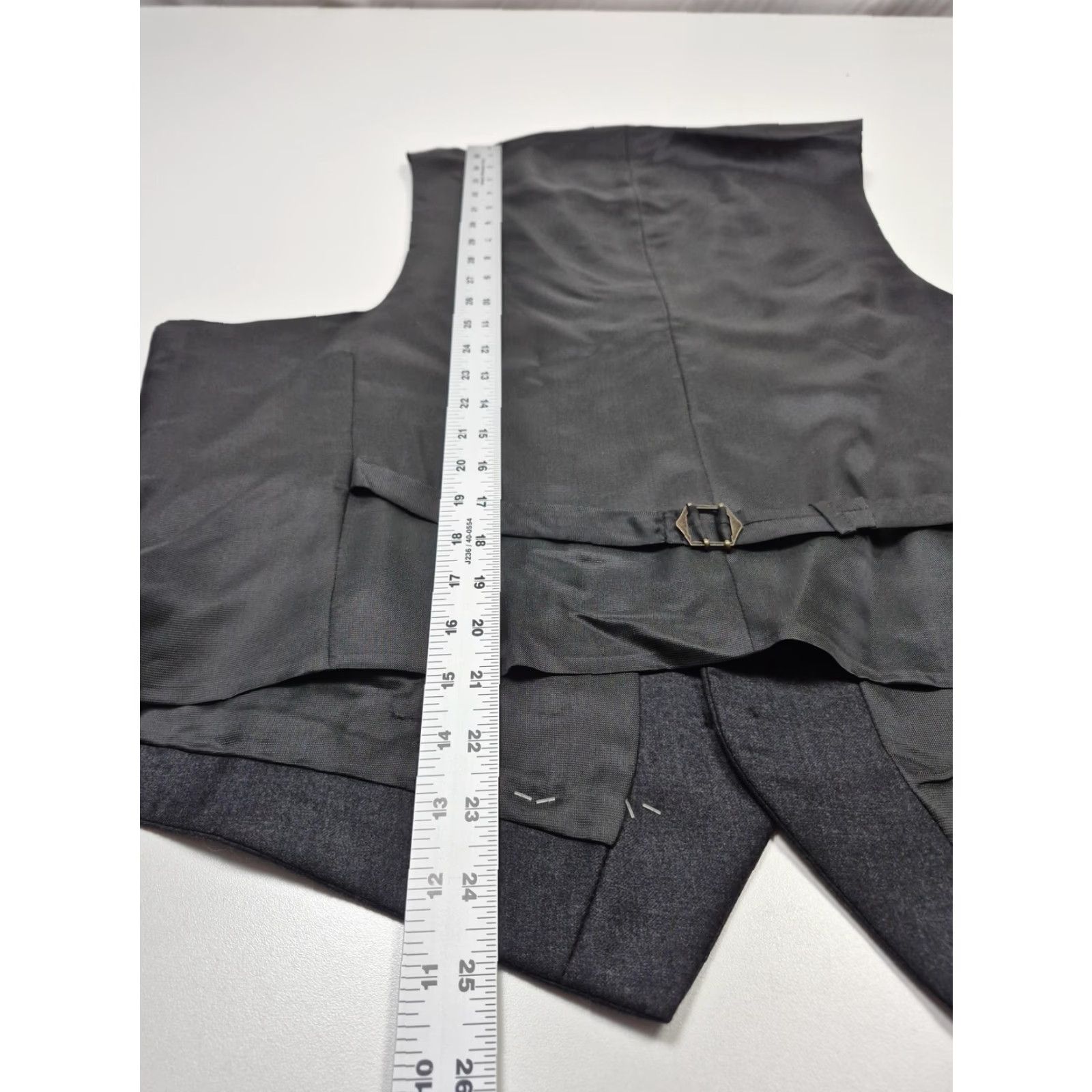 Vintage VINTAGE Michael Michael Kors Dress Vest Mens Gray Wool 5 Button Belted 3 Piece NWT 46 Waist 39W Solid Pattern Formal Wedding Business Mens Size US S / EU 44-46 / 1 - 6 Thumbnail
