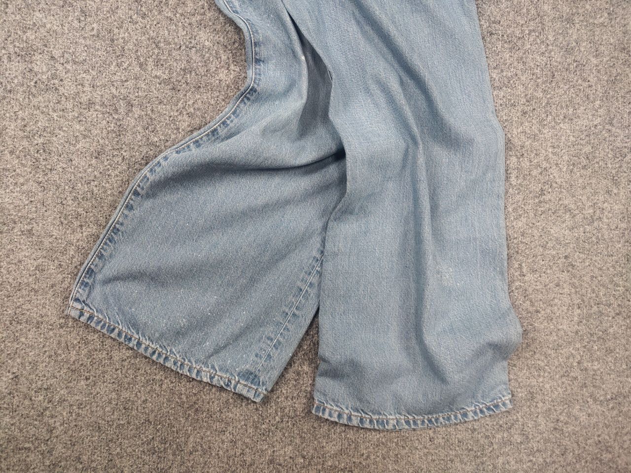 Japanese Brand Ungrid 2114071 Vintage Japan Wide Leg Baggy Distressed Jeans Size 26" / US 2 / IT 38 - 3 Thumbnail