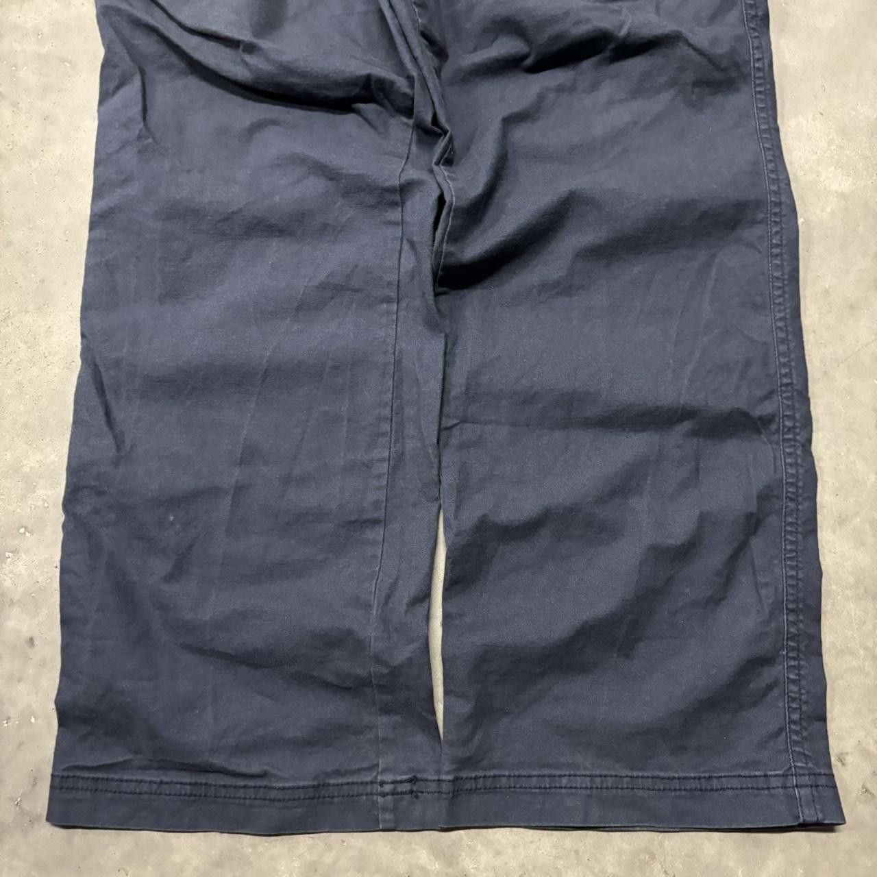 Japanese Brand × Vintage Crazy Vintage Y2K/2000s Navy Blue Streetwear Skater Cargo Pants! Size US 38 / EU 54 - 6 Thumbnail