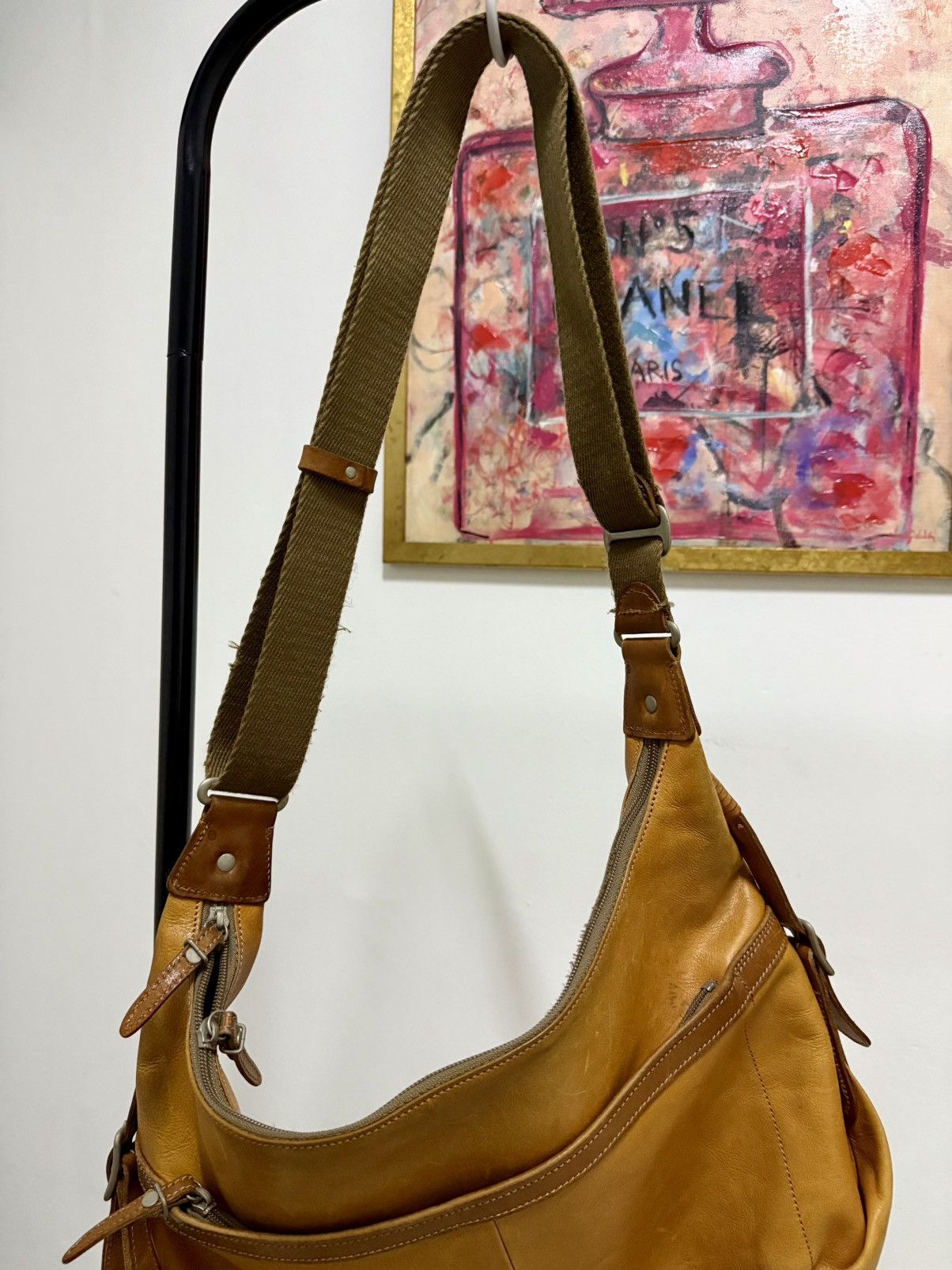 Japanese Brand Vintage Patina Fully Leather Shoulder sling bag Size ONE SIZE - 3 Thumbnail