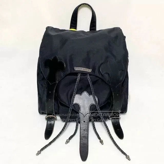 Chrome Hearts Chrome Hearts Black Silver Leather Backpack. Size ONE SIZE - 2 Thumbnail