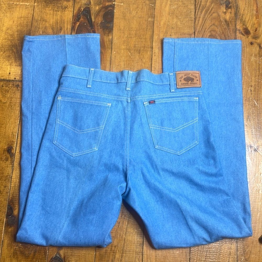 Vintage 70s Vintage Mens Bootcut Jeans The Great Plains Clothing Co Size US 35 - 7 Thumbnail