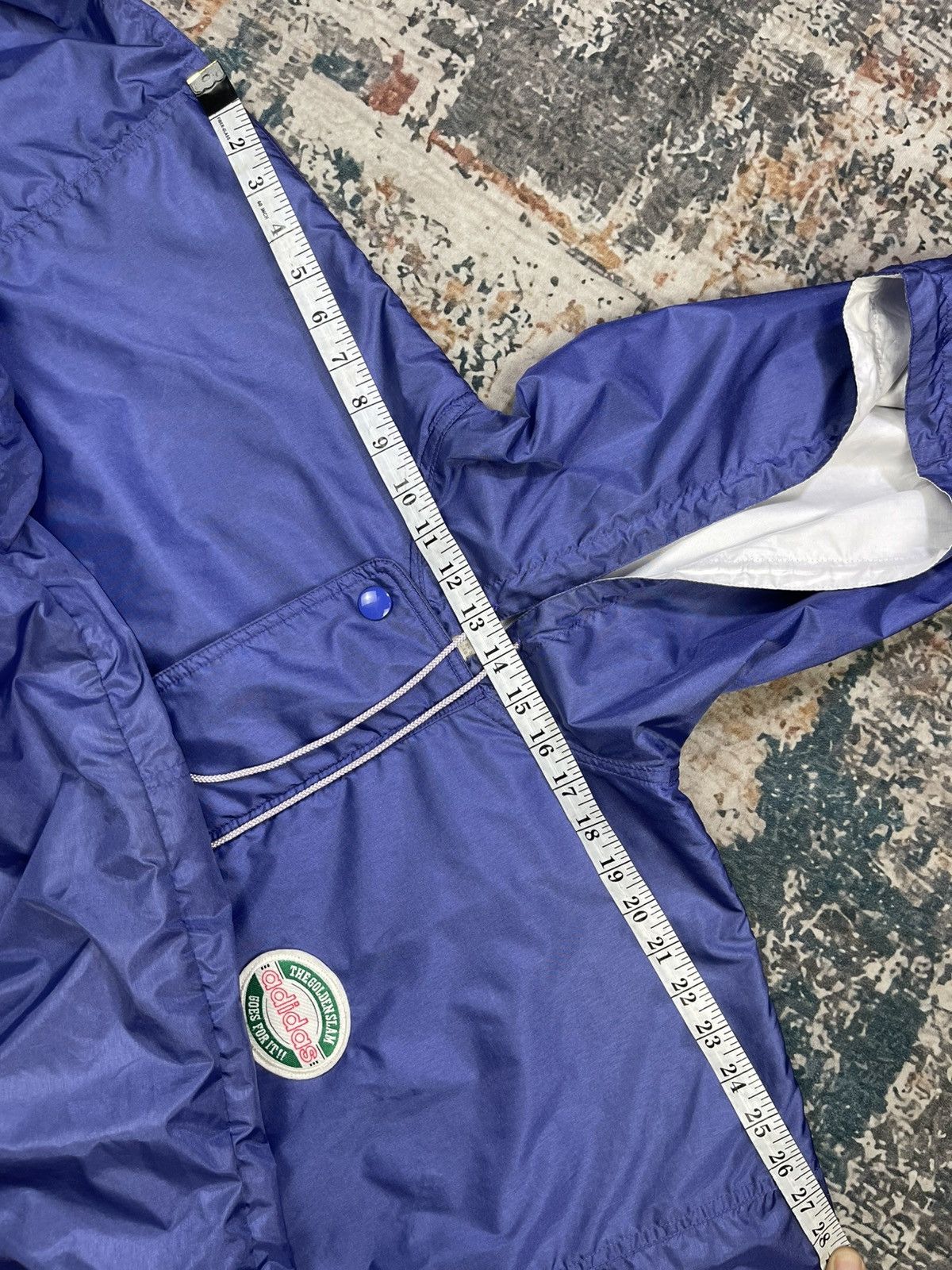 Adidas Vtg Adidas The Golden Slam Long Hooded Coach Jacket Size US L / EU 52-54 / 3 - 13 Thumbnail