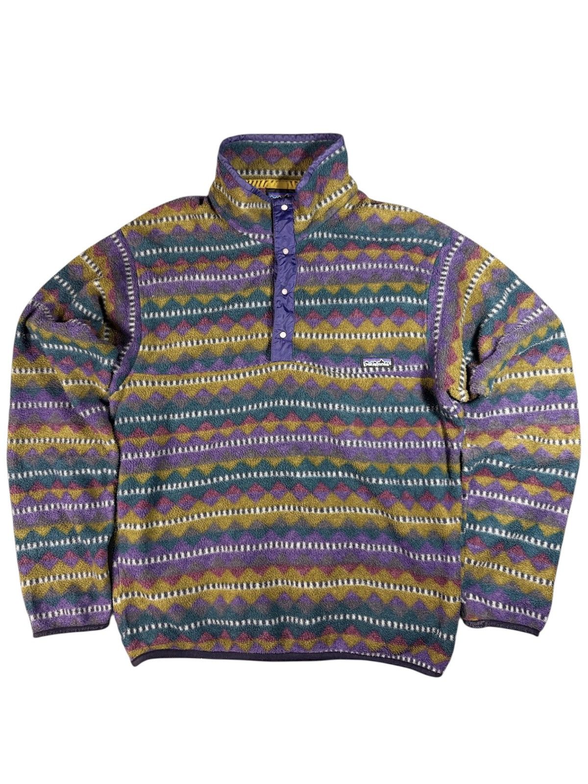 Patagonia ❌SOLD❌Vintage Patagonia Aztec Fleece Pullover Jacket Size US L / EU 52-54 / 3 - 2 Thumbnail