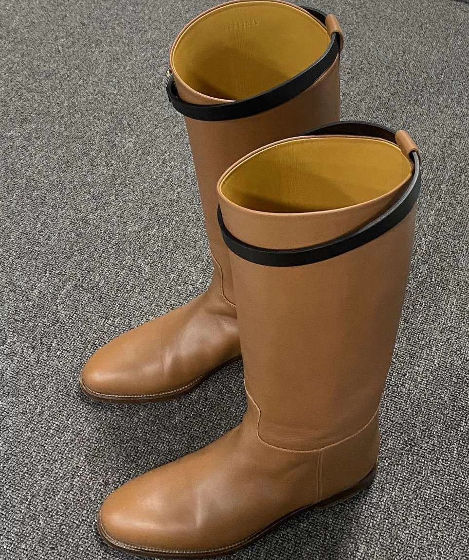 Hermes Hermes Jumping Kelly Buckle Tall Boots 98 New 37.5 Size US 6.5 / IT 36.5 - 3 Thumbnail