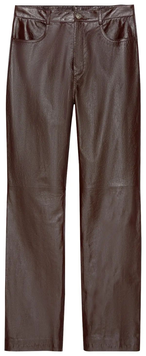 Gucci oc11z0526 Soft Leather Pants in Bordeaux Size 30" / US 8 / IT 44 - 1 Preview