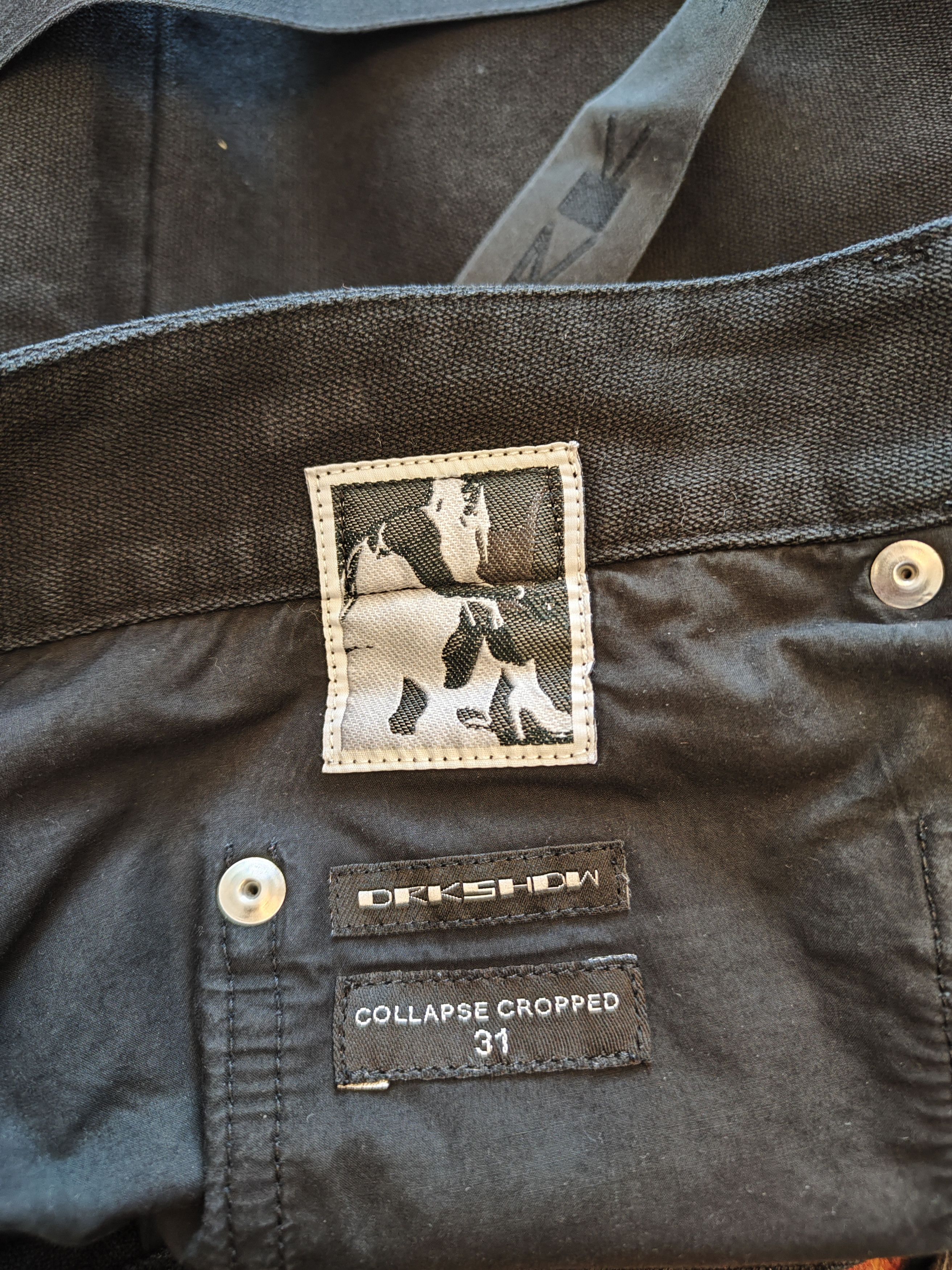 Rick Owens Drkshdw Canvas collapse cropped Size US 31 - 5 Thumbnail