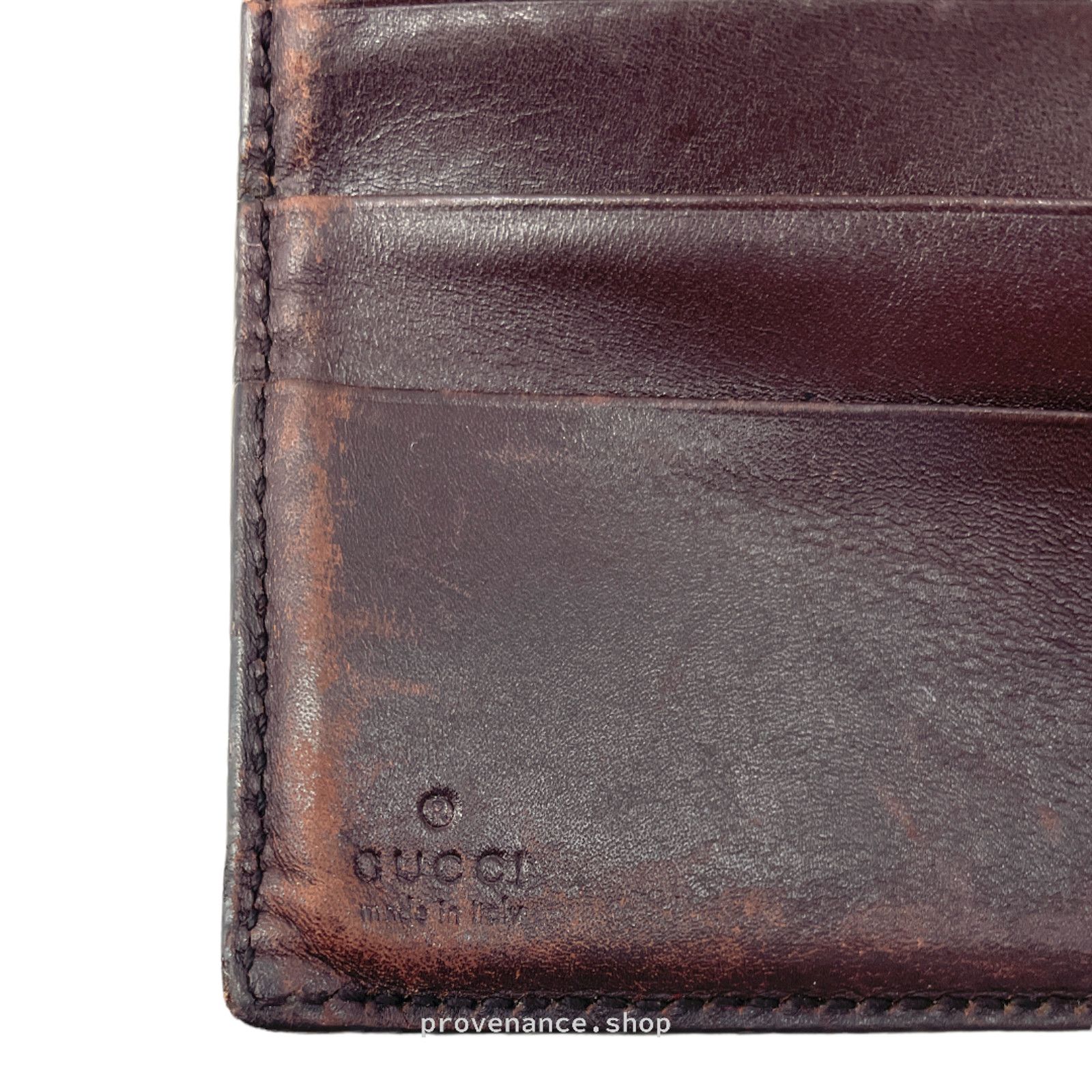Gucci 🔴 Gucci GG Guccissima Bifold Wallet - Dark Chocolate Size ONE SIZE - 6 Thumbnail