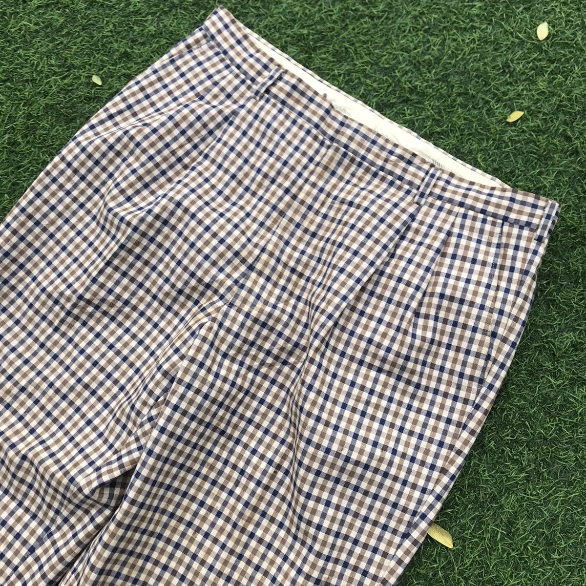 Aquascutum × Other UK × Vintage Aquascutum of london Winster Club Check Trouser Long Pants Size US 34 / EU 50 - 3 Thumbnail