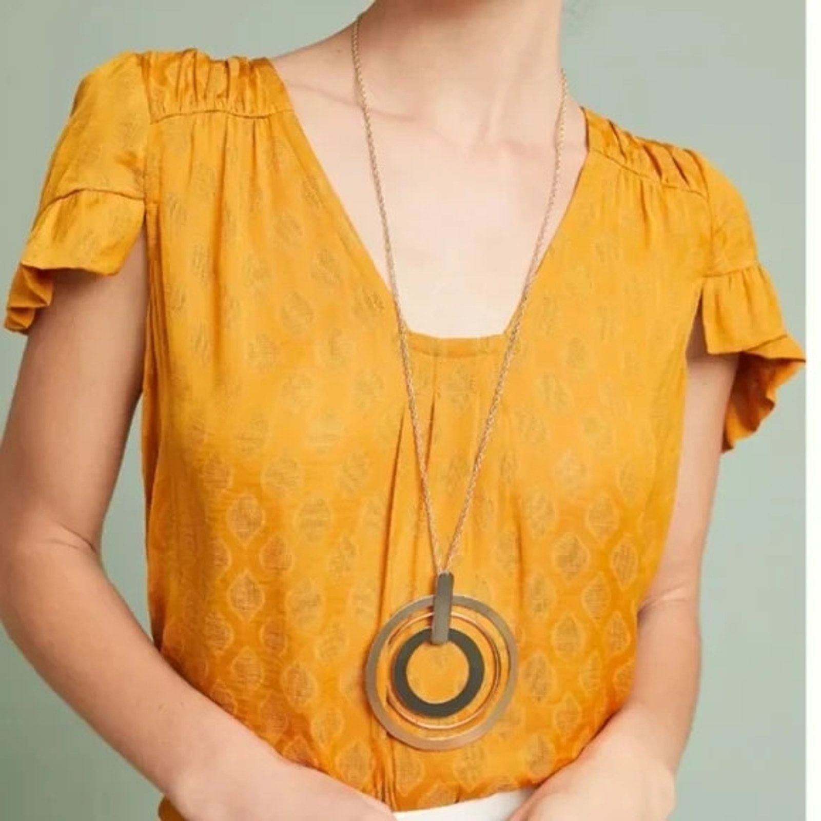 Anthropologie Anthropologie Maeve Hailey Flutter Sleeve size S A001561 Size S / US 4 / IT 40 - 1 Thumbnail