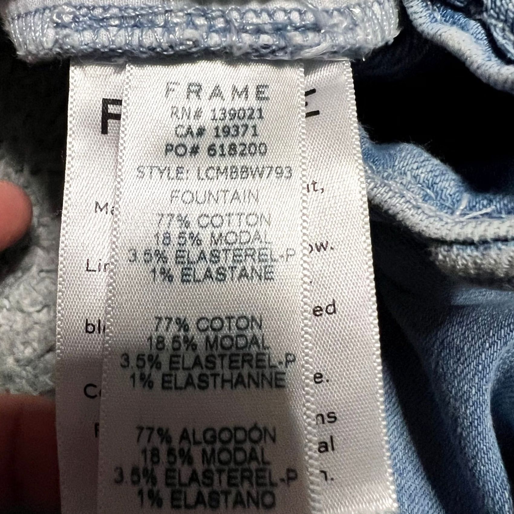 Frame FRAME Jeans Le Crop Mini Boot Blue Braid Waist Womens 30 30x25.5 Regular Blue Bootcut Girls? Size 30" / US 8 / IT 44 - 7 Thumbnail