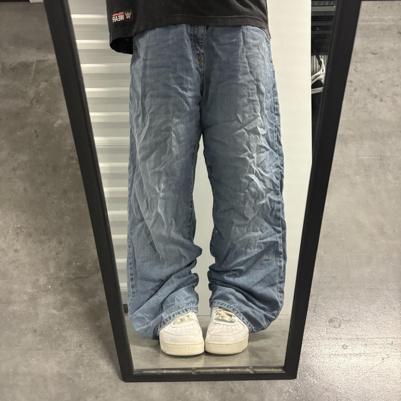 Vintage Crazy Vintage Y2K/2000s Super Baggy Super Wideleg Medium Wash Denim Jeans! Size US 40 / EU 56 - 1 Thumbnail