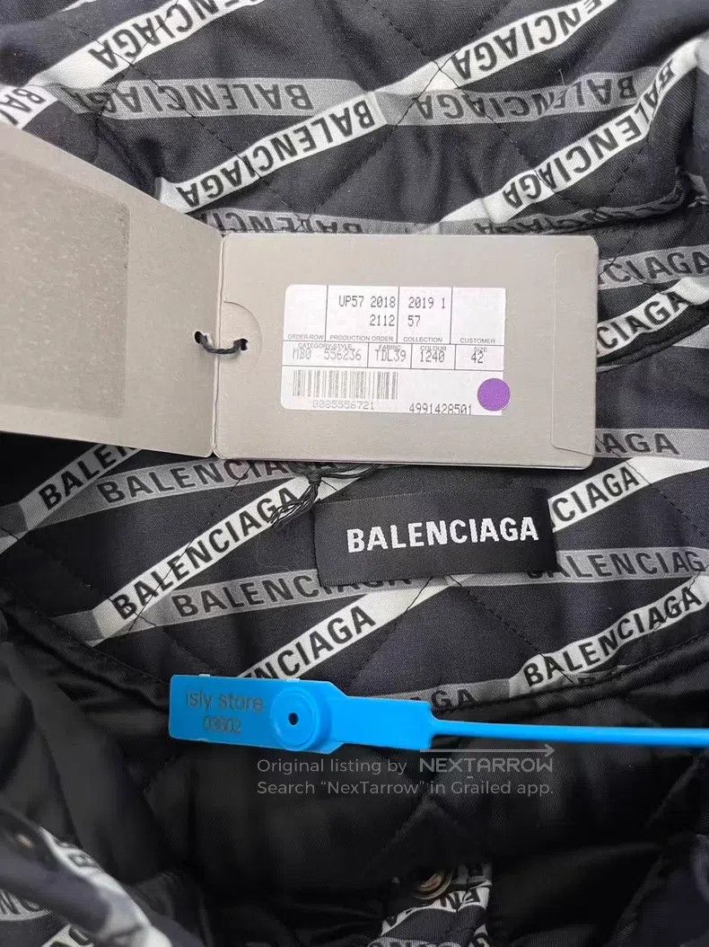 Balenciaga Balenciaga Logo print all-over lightweight down jacket Size US XS / EU 42 / 0 - 5 Thumbnail