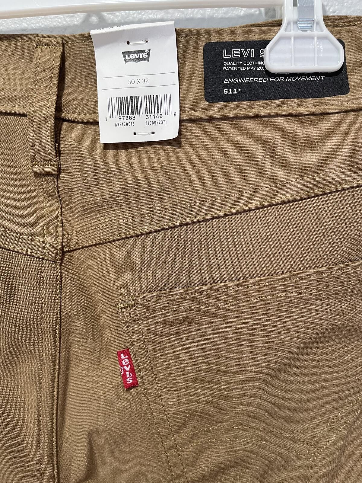 Levi's Levi's 511 Slim Tech Khaki Pants 30x32 Size US 30 / EU 46 - 4 Thumbnail