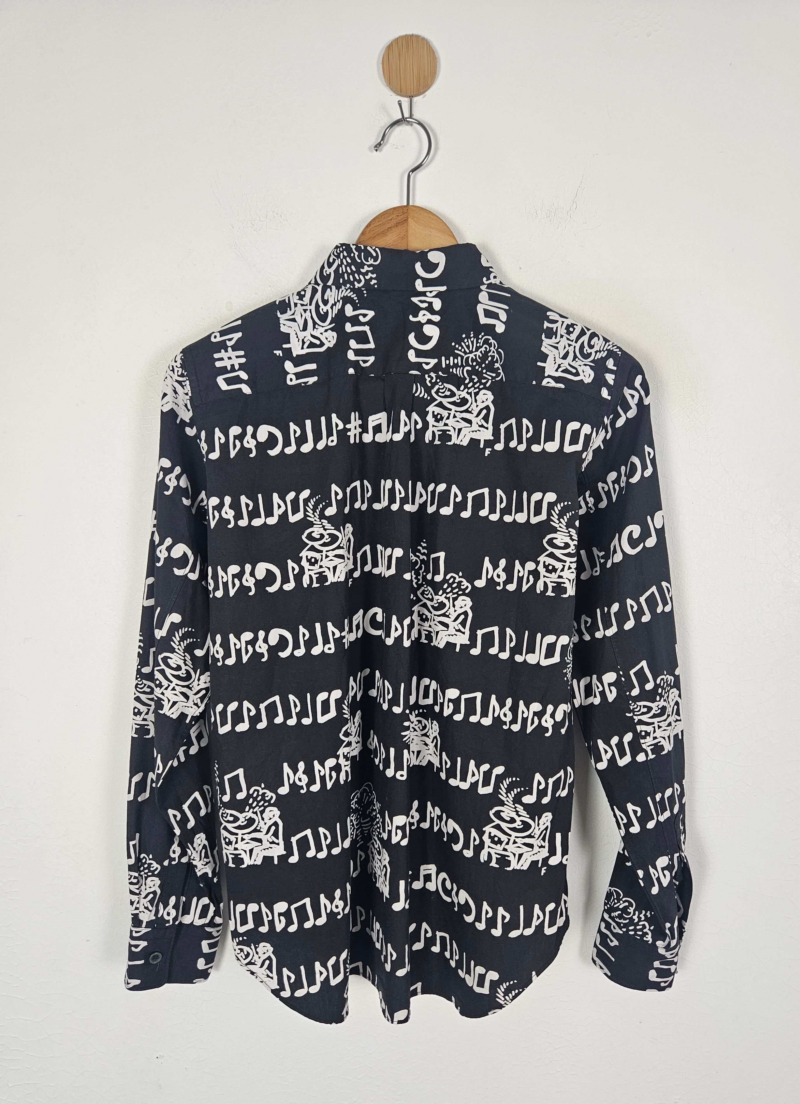 Comme des Garcons Black Comme des Garçons CDG musical notes shirt Size US S / EU 44-46 / 1 - 3 Thumbnail