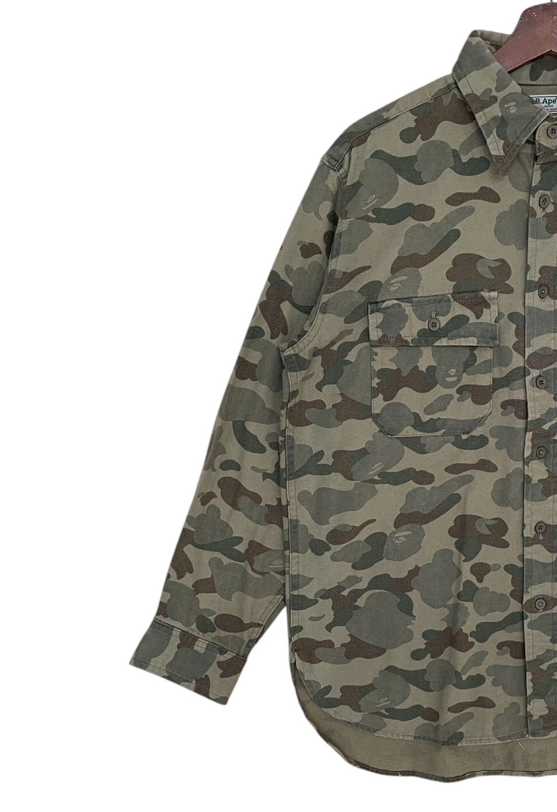 Bape × Vintage Vintage Japanese Brand Bathing Ape Camouflage Shirt 1990s Size US M / EU 48-50 / 2 - 3 Thumbnail