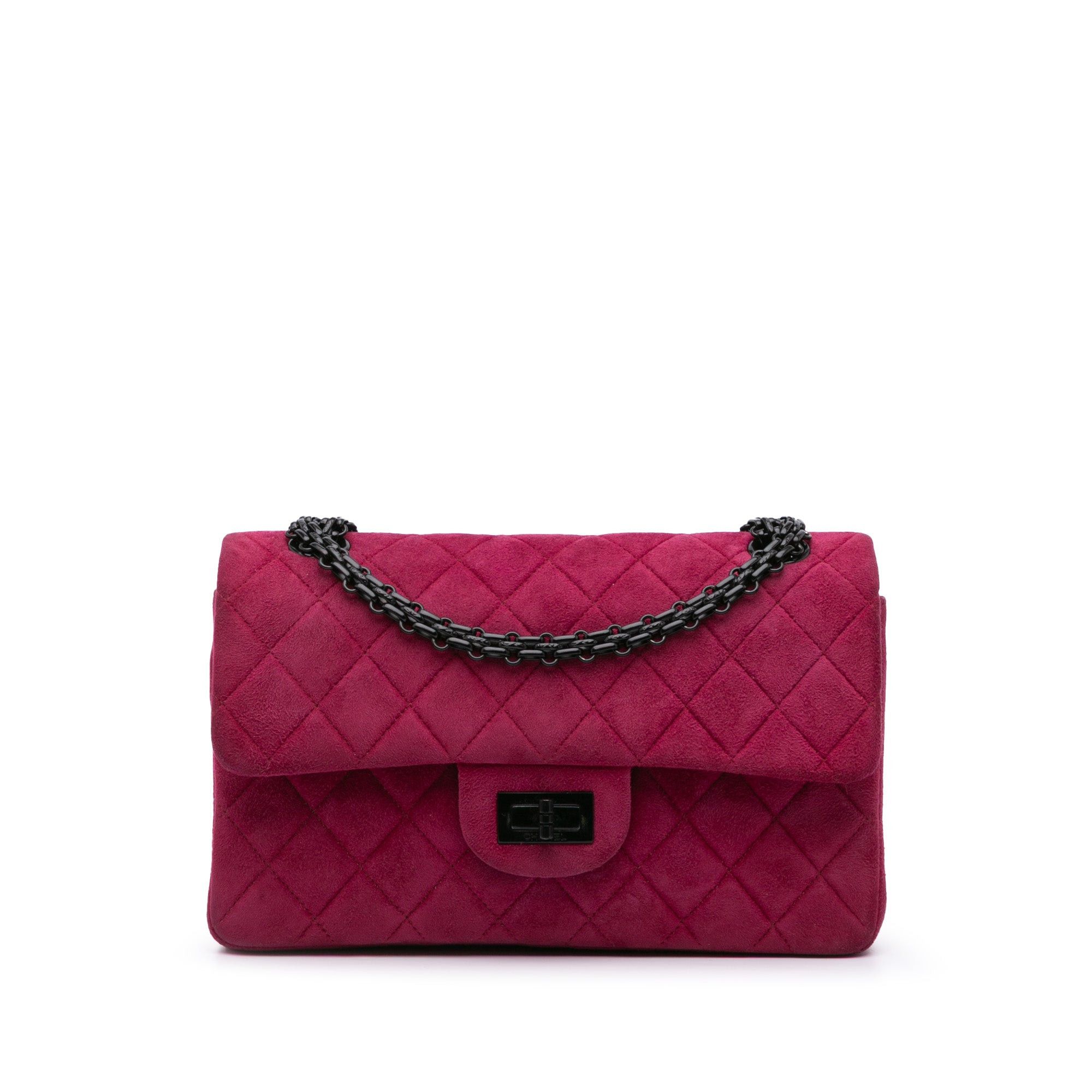 Chanel Reissue 2.55 Quilted Velvet Double Flap 225 Pink