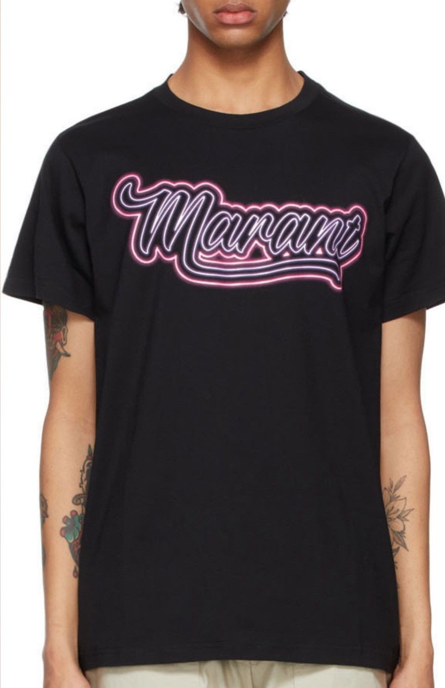 Isabel Marant Isabel Marant Black Logo T-Shirt Size US S / EU 44-46 / 1 - 1 Thumbnail