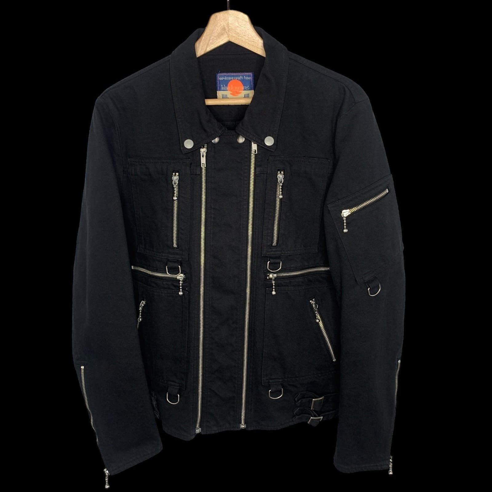 image of Blackmeans Multi-Zip Riders Jacket (Black) | 4(Xl), Men's