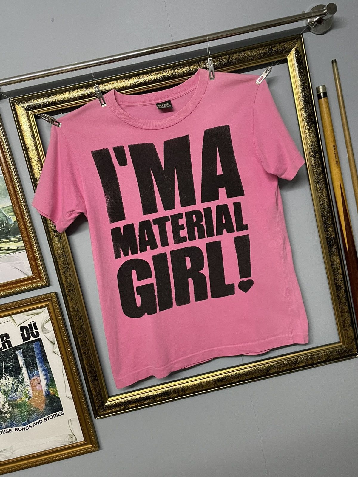 Japanese Brand Vintage 1990s Japan Designe RNA ‘IM A MATERIAL GIRL’ TSHIRT Size US S / EU 44-46 / 1 - 2 Thumbnail