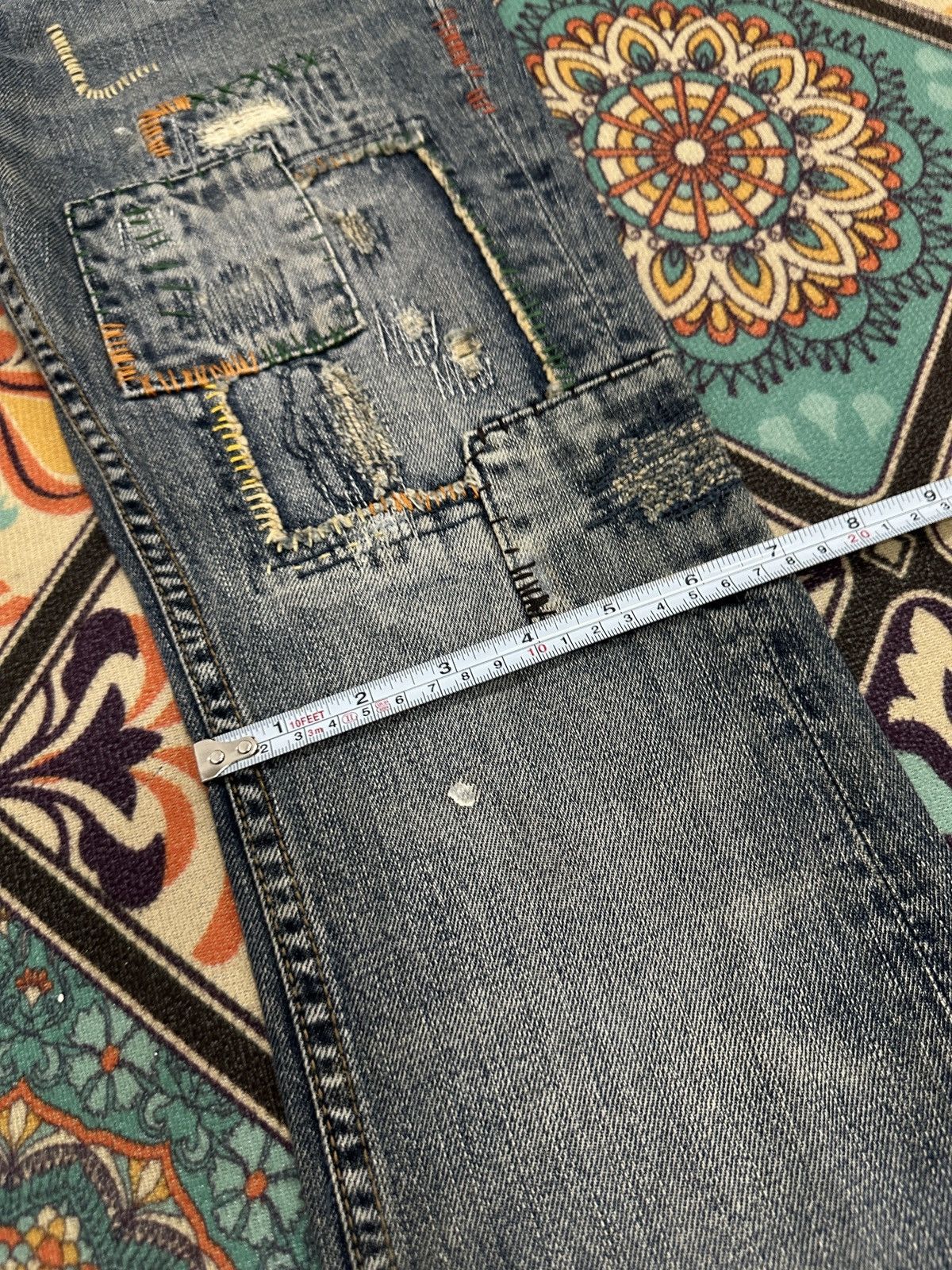 Other Japanese A'r Flare Recontructed Patchwork Flared Denim Size US 29 - 10 Thumbnail