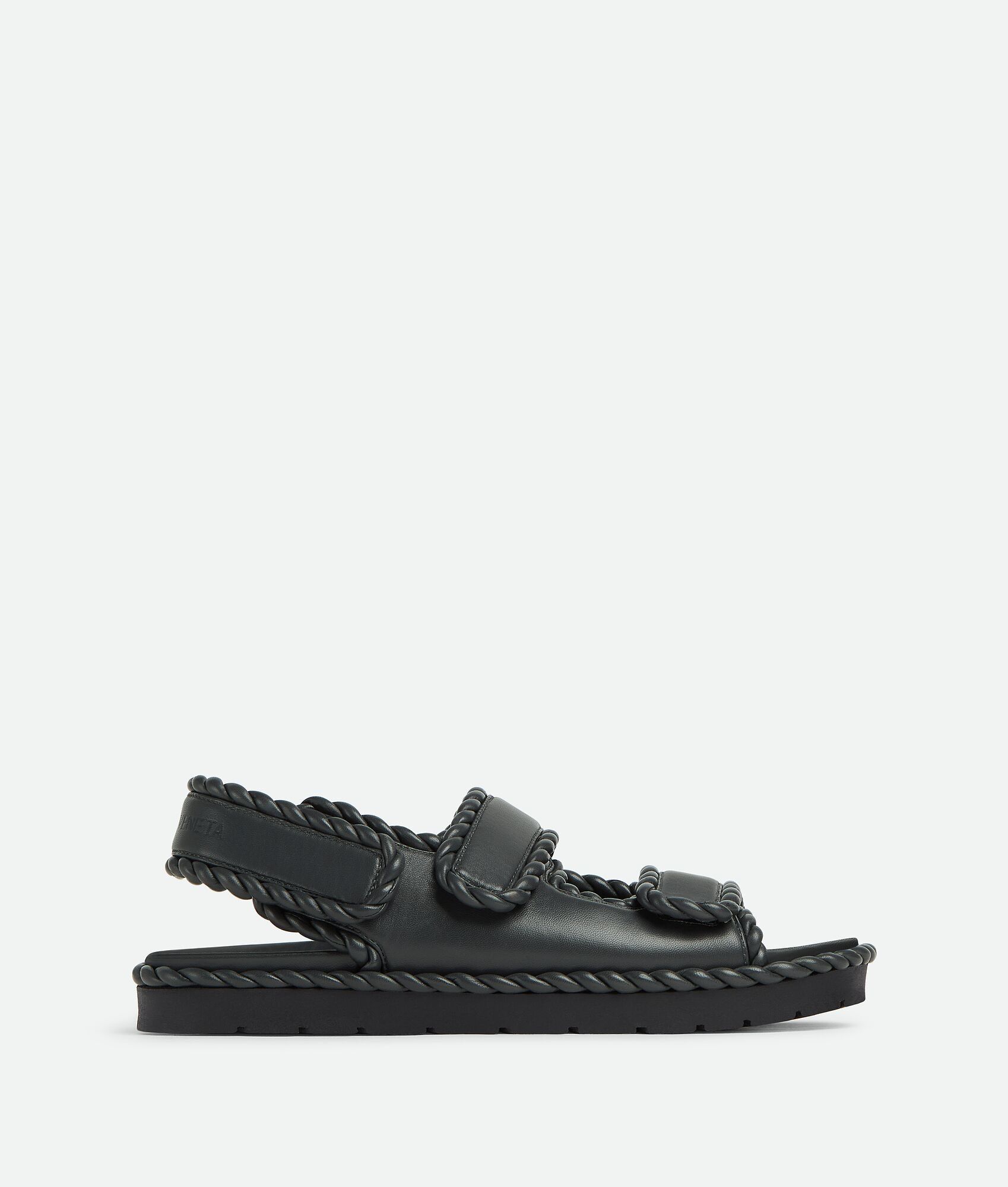 Bottega Veneta jack flat sandal black Size US 9 / IT 39 - 1 Thumbnail