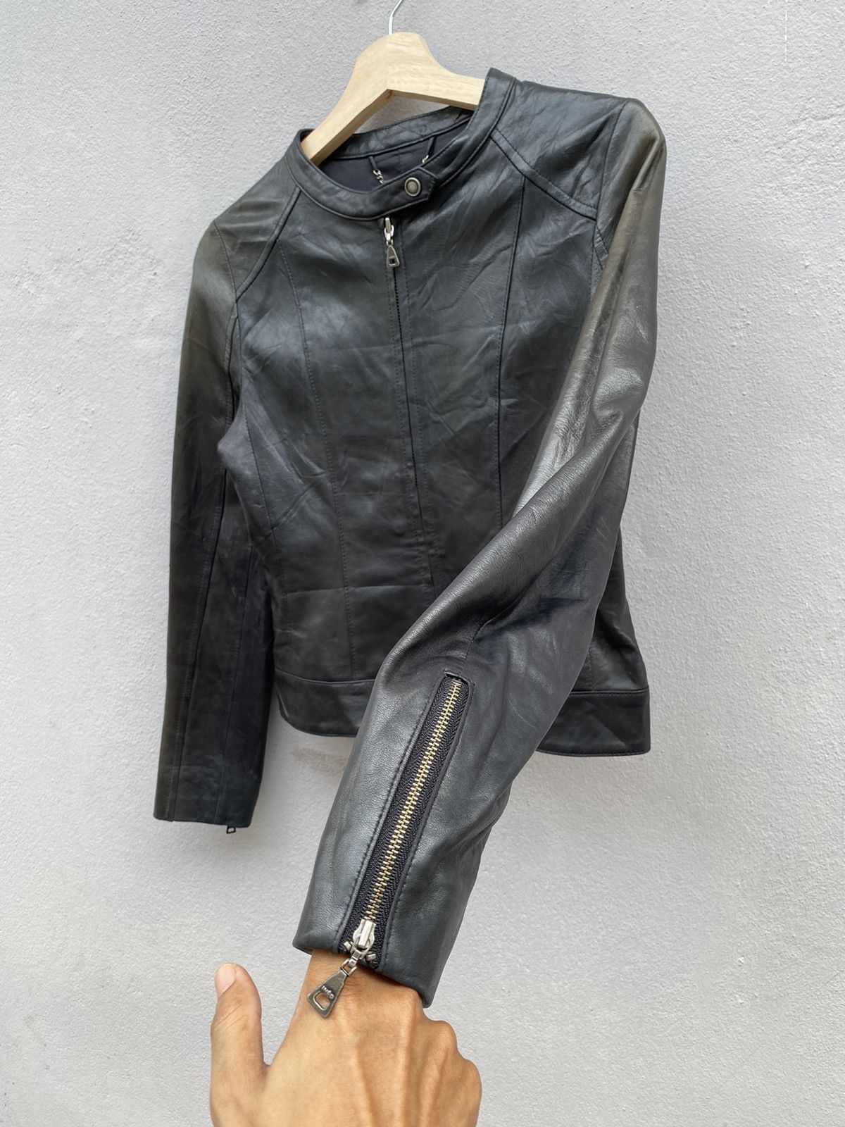 Yohji Yamamoto INÉD by Yohji Yamamoto Biker Leather Sheep Skin Jacket Size L / US 10 / IT 46 - 7 Thumbnail
