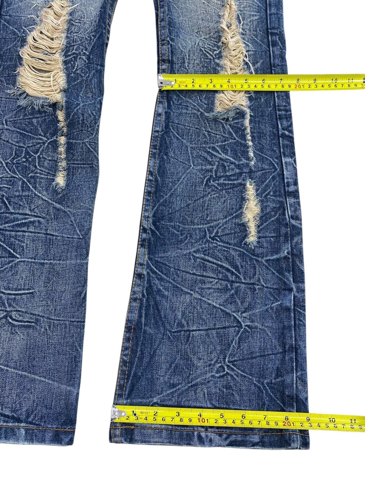 Japanese Brand Japanese Brand Thunder Wash Distressed Style Flare Jeans Size US 33 - 8 Thumbnail