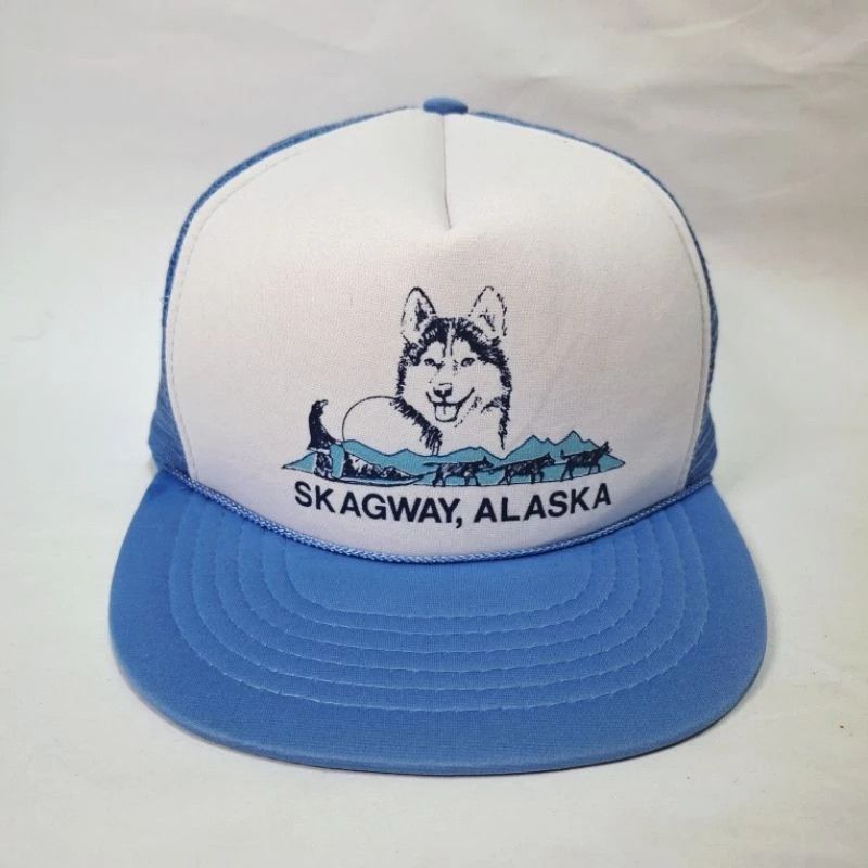 Vintage Vintage Skagway Alaska Dog Sled Trucker Hat Snapback Size ONE SIZE - 1 Thumbnail