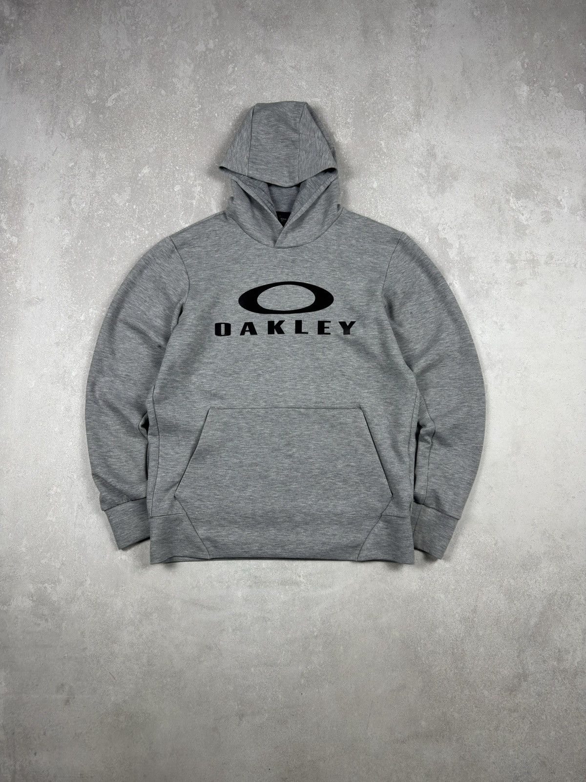Vintage Oakley Big Reflective Logo Grey Hoodie Pullover